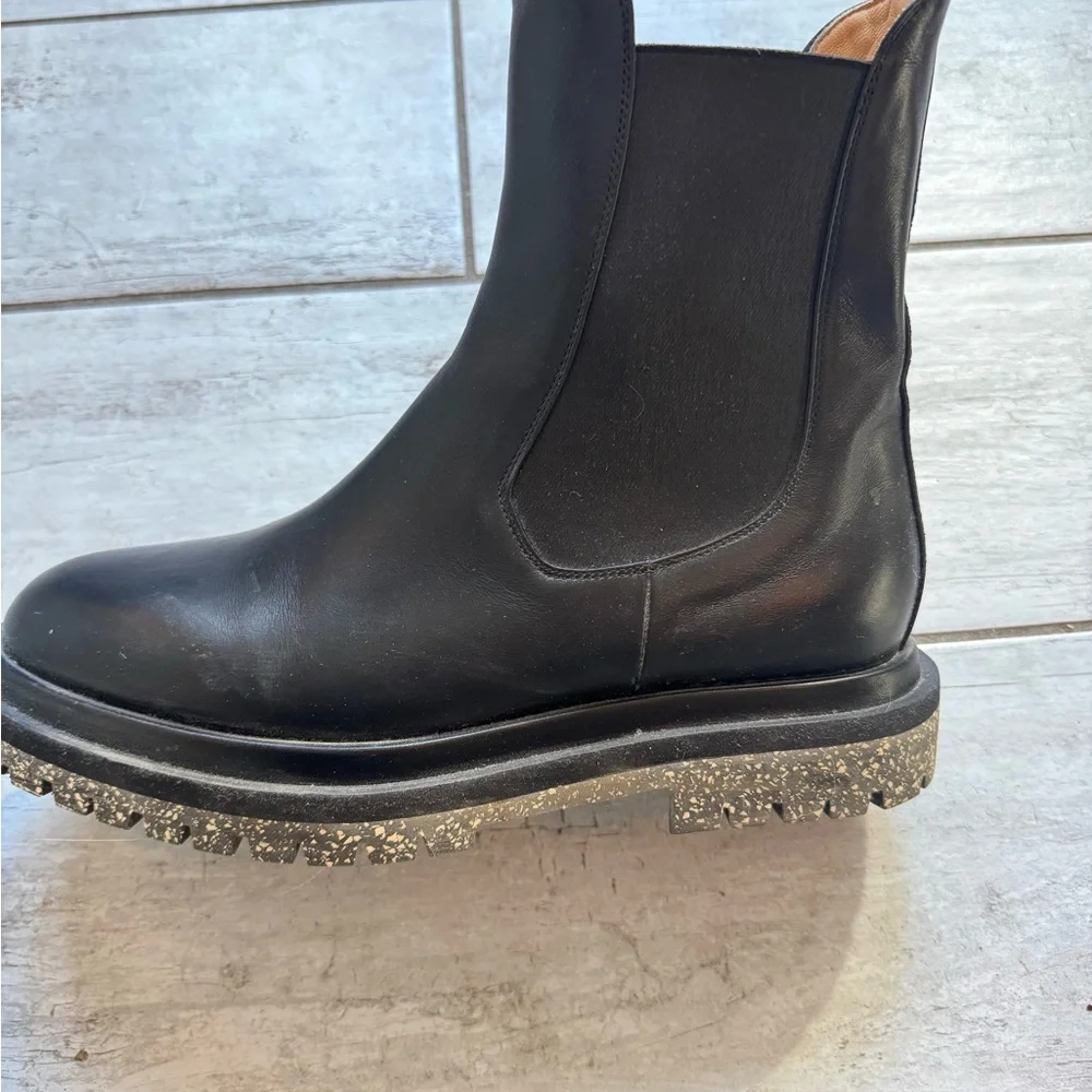 DEAR FRANCES black leather chelsea boots size 39 1/2 - Picture 6 of 16